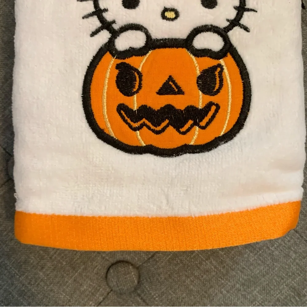 Hello Kitty Jack O’Lantern Pumpkin 16” x 28” Halloween Hand Towel Pack of Two